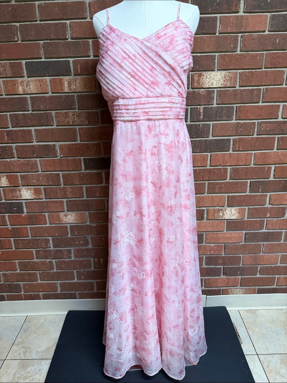 Layered With Love Pink Pleated Spaghetti Strap Maxi Dress Size XL
